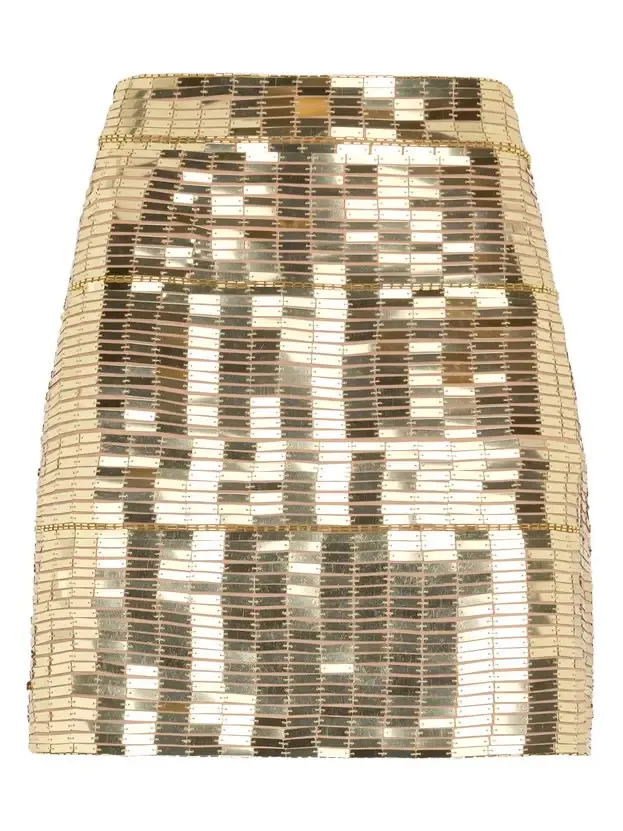 Miniskirt With Gold Appliqués
