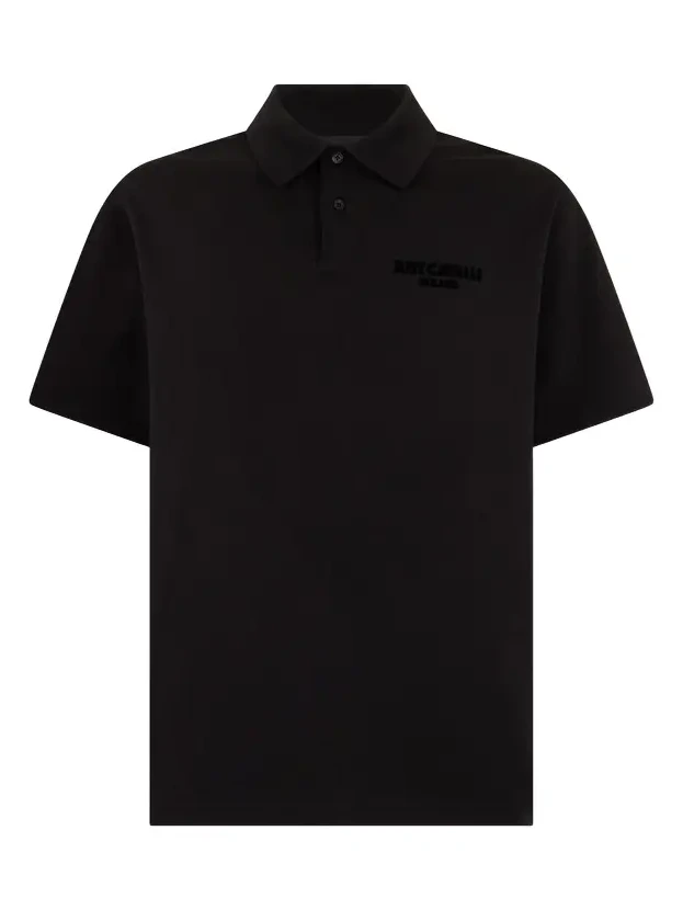 Black Polo With Embroidered Logo Black Polo With Embroidered Logo