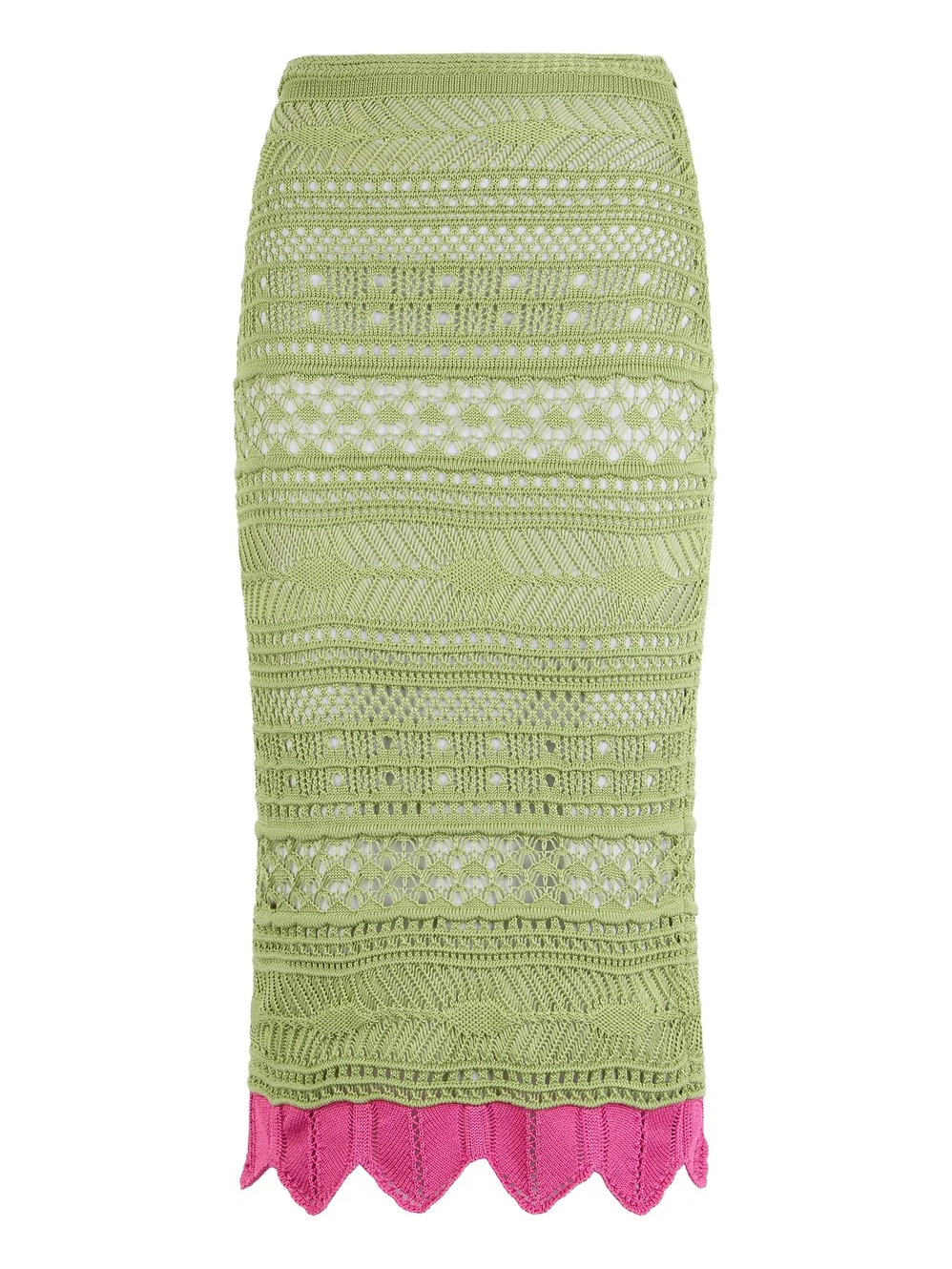 Midi Knit Skirt with Contrast Detail Midi Knit Skirt with Contrast Detail