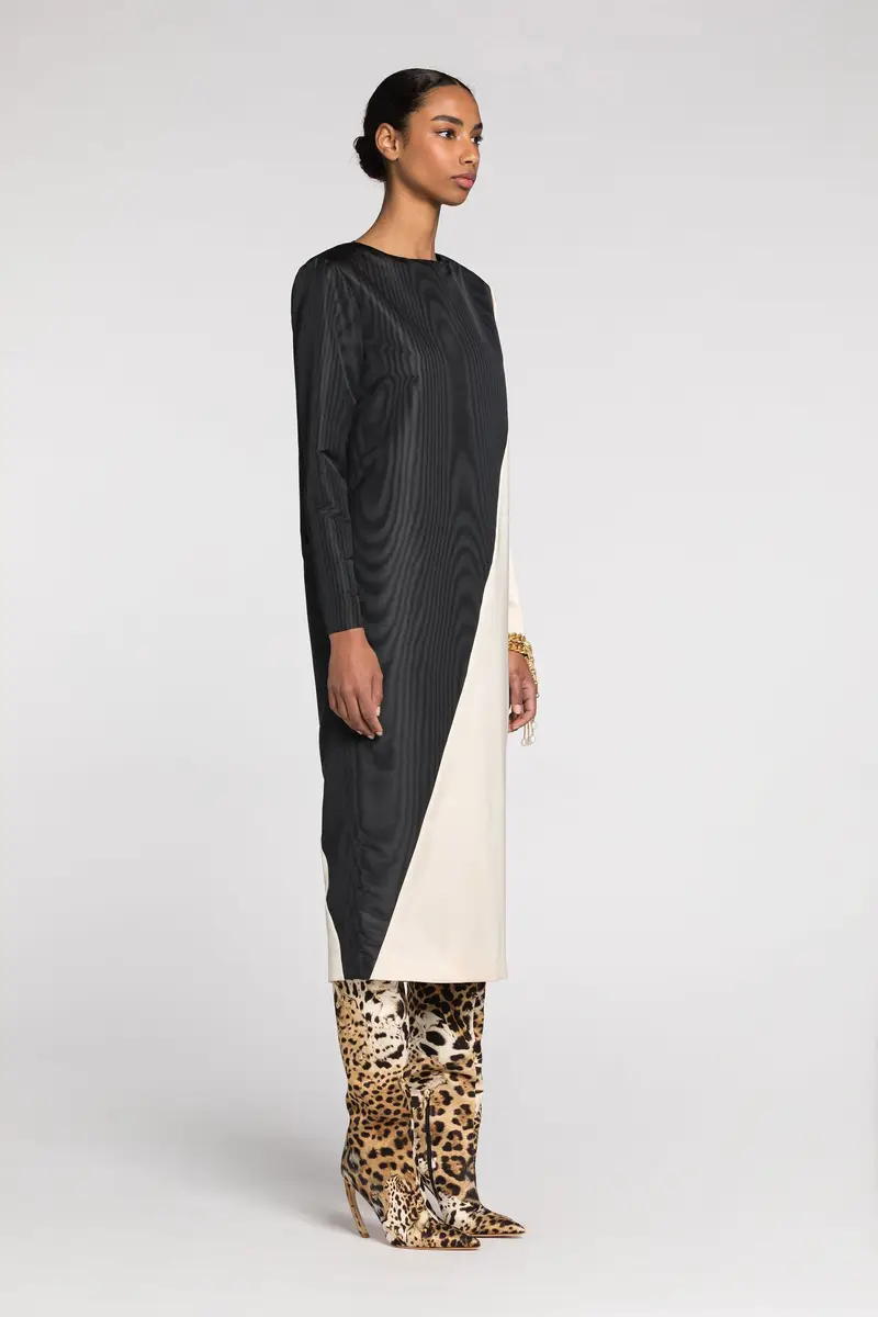 Roberto Cavalli Diagonal-stripe satin-finish midi dress | Thumbnail 3 Roberto Cavalli Diagonal-stripe satin-finish midi dress | Thumbnail 3