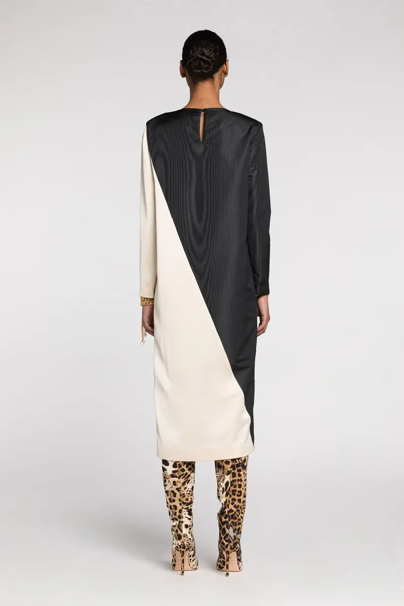 Roberto Cavalli Diagonal-stripe satin-finish midi dress | Thumbnail 4 Roberto Cavalli Diagonal-stripe satin-finish midi dress | Thumbnail 4