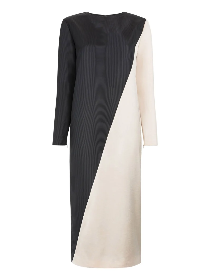 Roberto Cavalli Diagonal-stripe satin-finish midi dress