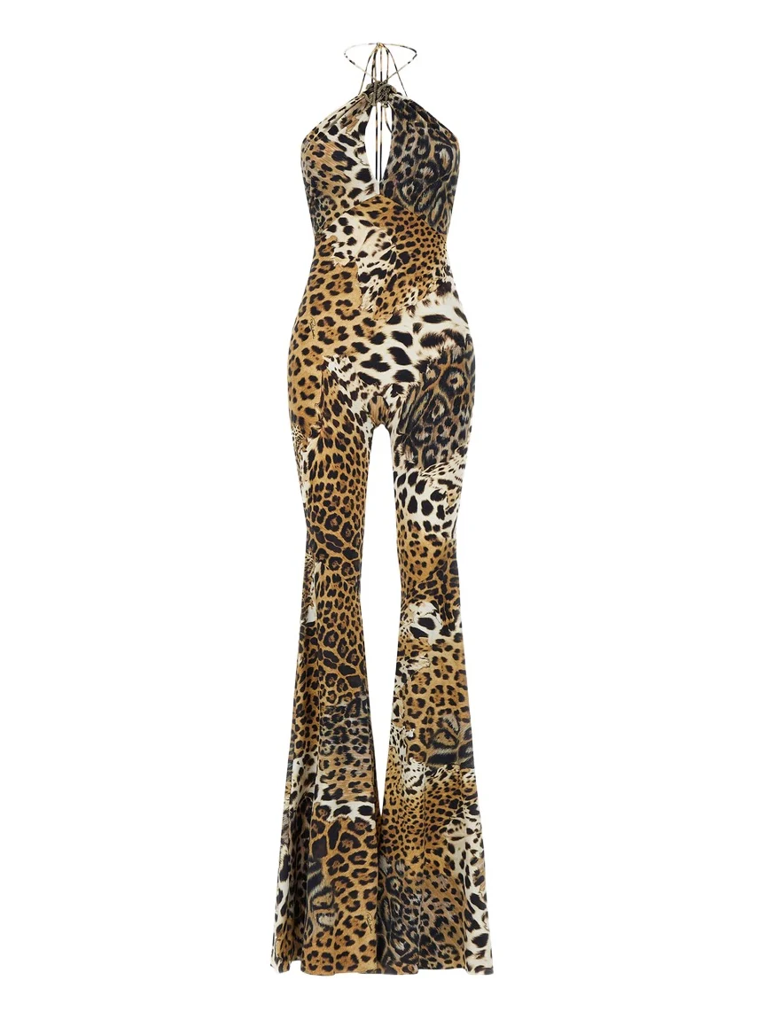 Jumpsuit with Jaguar Skin print