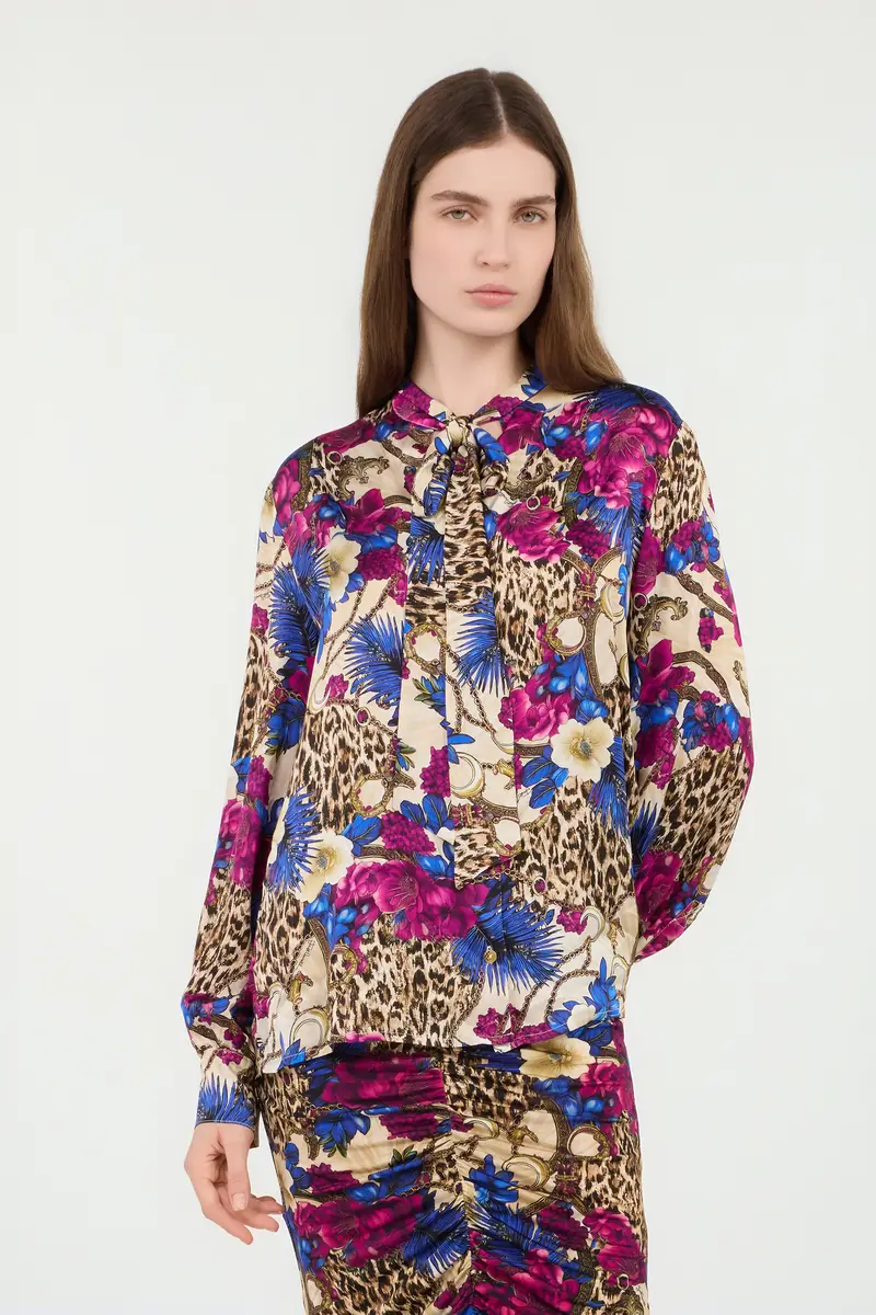 Roberto Cavalli Flower Leo Print Shirt | Thumbnail 2 Roberto Cavalli Flower Leo Print Shirt | Thumbnail 2