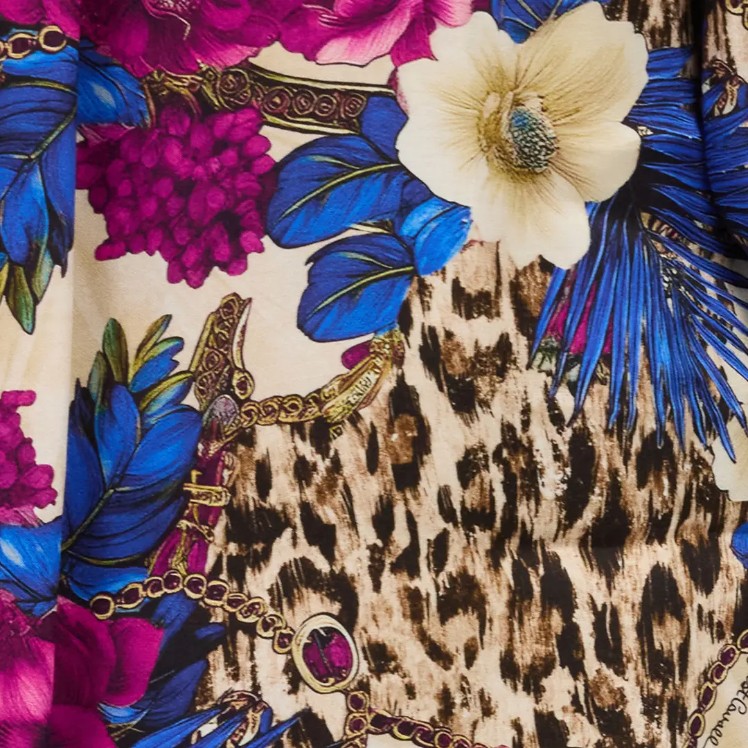 Roberto Cavalli Flower Leo Print Shirt | Thumbnail 4 Roberto Cavalli Flower Leo Print Shirt | Thumbnail 4