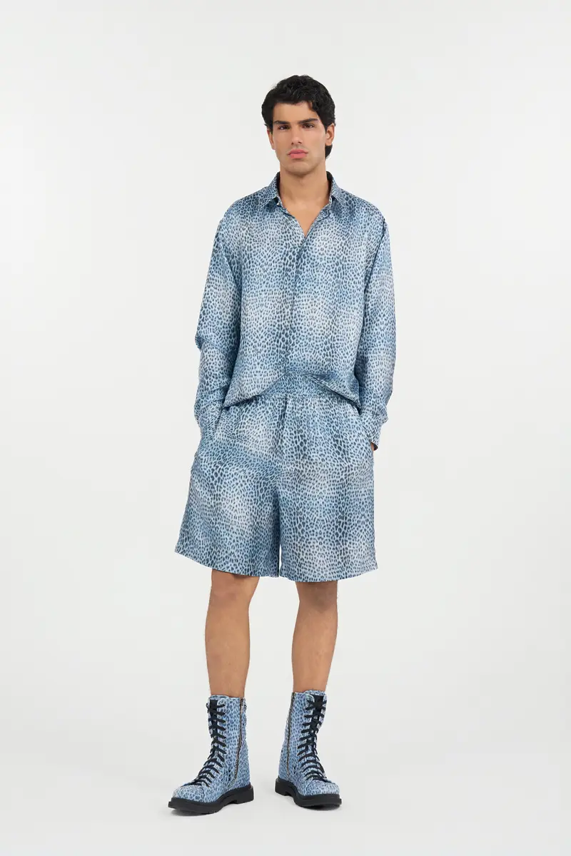 Roberto Cavalli Baby Jaguar Print Fabric Shorts | Thumbnail 7