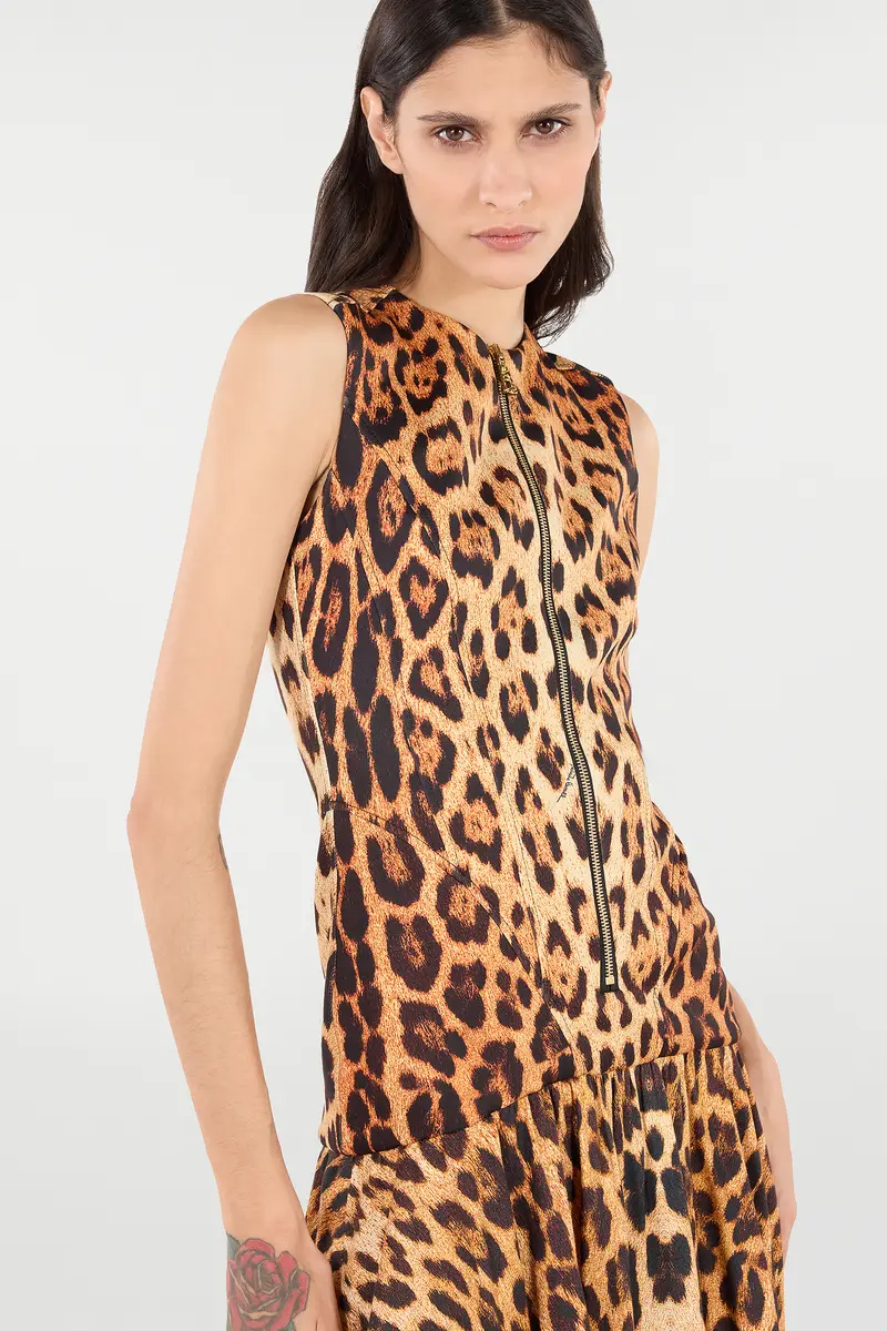 Roberto Cavalli Mini Dress With All-Over Jaguar Skin Print | Thumbnail 5 Roberto Cavalli Mini Dress With All-Over Jaguar Skin Print | Thumbnail 5