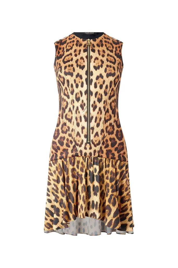 Mini Dress With All-Over Jaguar Skin Print Mini Dress With All-Over Jaguar Skin Print
