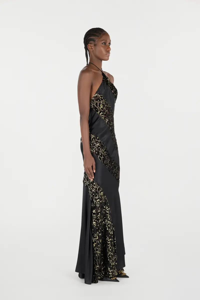 Roberto Cavalli Long See-Through Dress With Leopard Print Pattern | Thumbnail 2 Roberto Cavalli Long See-Through Dress With Leopard Print Pattern | Thumbnail 2