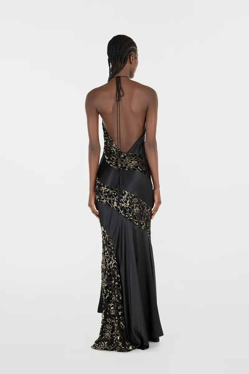 Roberto Cavalli Long See-Through Dress With Leopard Print Pattern | Thumbnail 3 Roberto Cavalli Long See-Through Dress With Leopard Print Pattern | Thumbnail 3