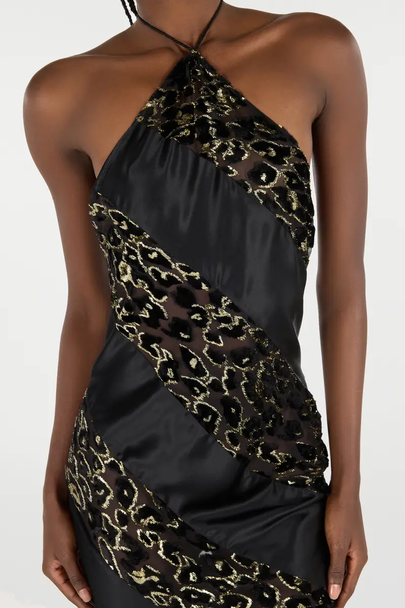 Roberto Cavalli Long See-Through Dress With Leopard Print Pattern | Thumbnail 6 Roberto Cavalli Long See-Through Dress With Leopard Print Pattern | Thumbnail 6
