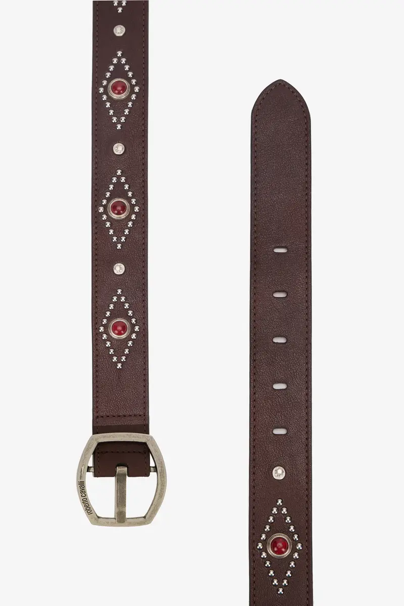 Roberto Cavalli Belt With Decorations And Branded Buckle | Thumbnail 2