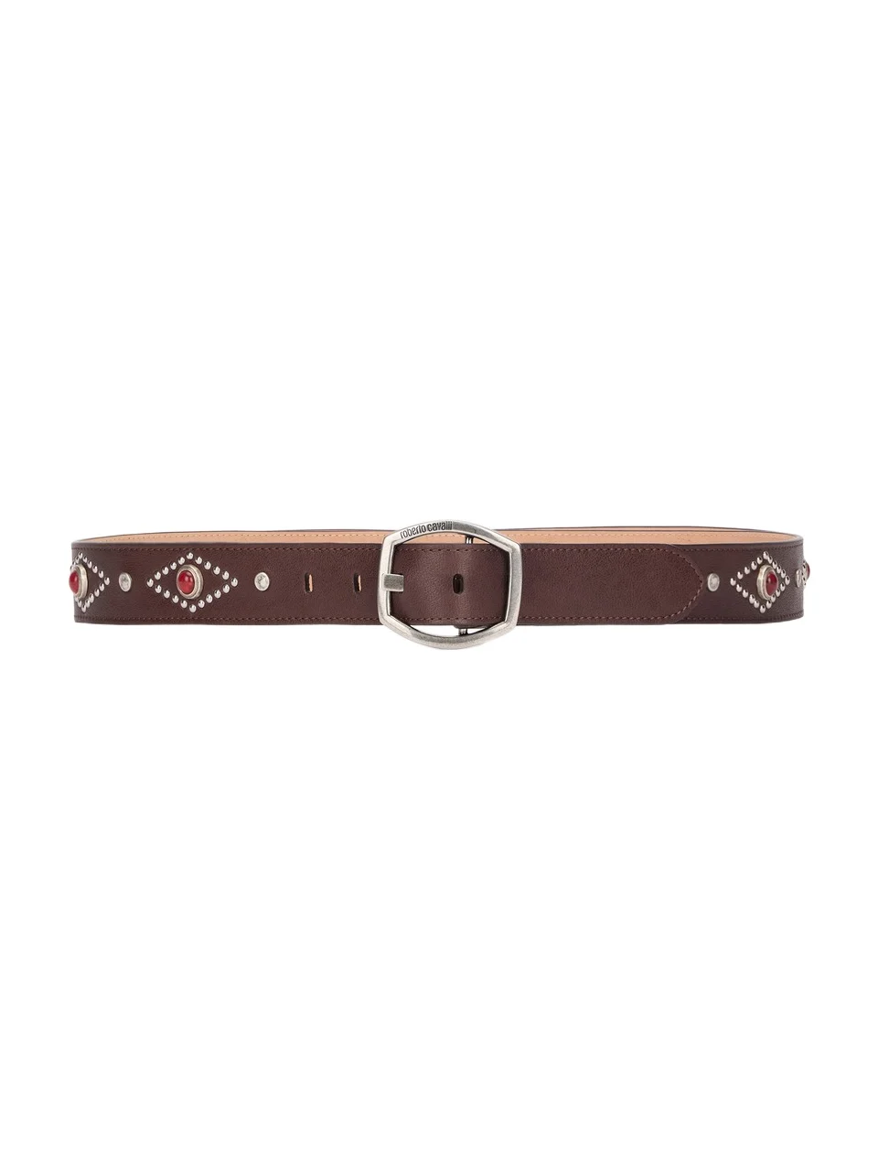 Belt With Decorations And Branded Buckle Belt With Decorations And Branded Buckle