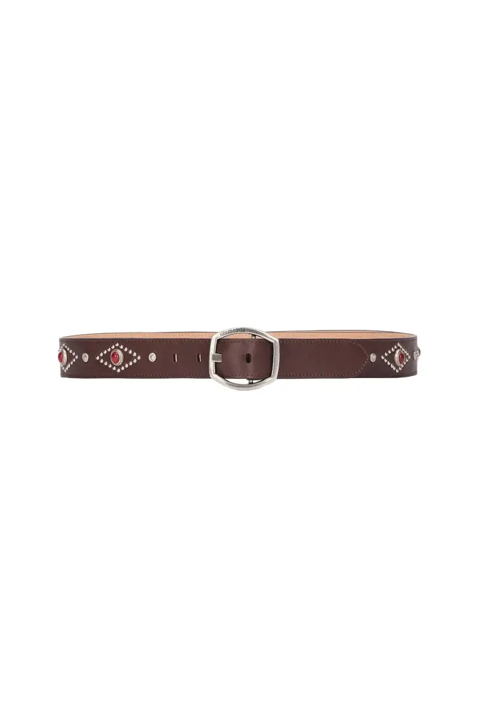 Roberto Cavalli Belt With Decorations And Branded Buckle | Image 1 Roberto Cavalli Belt With Decorations And Branded Buckle | Image 1
