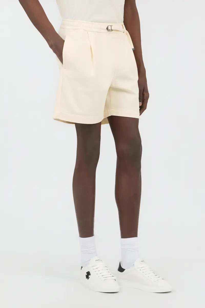 Roberto Cavalli Cream Cotton Shorts With Belt | Thumbnail 2 Roberto Cavalli Cream Cotton Shorts With Belt | Thumbnail 2