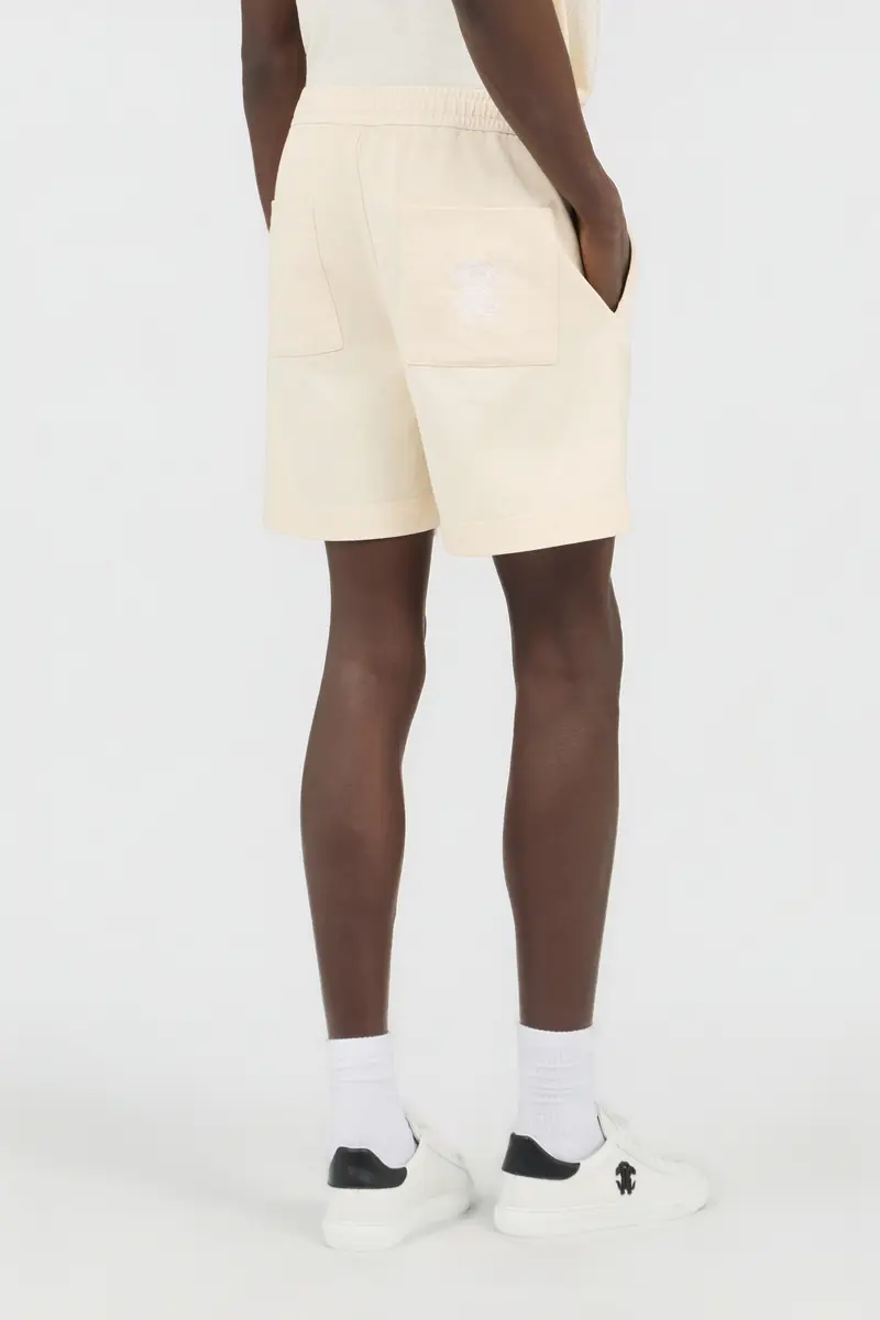 Roberto Cavalli Cream Cotton Shorts With Belt | Thumbnail 3 Roberto Cavalli Cream Cotton Shorts With Belt | Thumbnail 3
