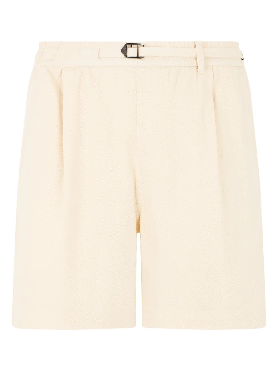 Roberto Cavalli Cream Cotton Shorts With Belt