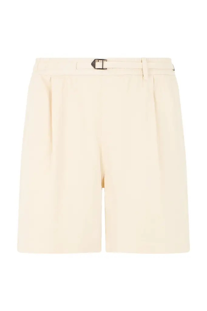 Roberto Cavalli Cream Cotton Shorts With Belt | Image 1 Roberto Cavalli Cream Cotton Shorts With Belt | Image 1