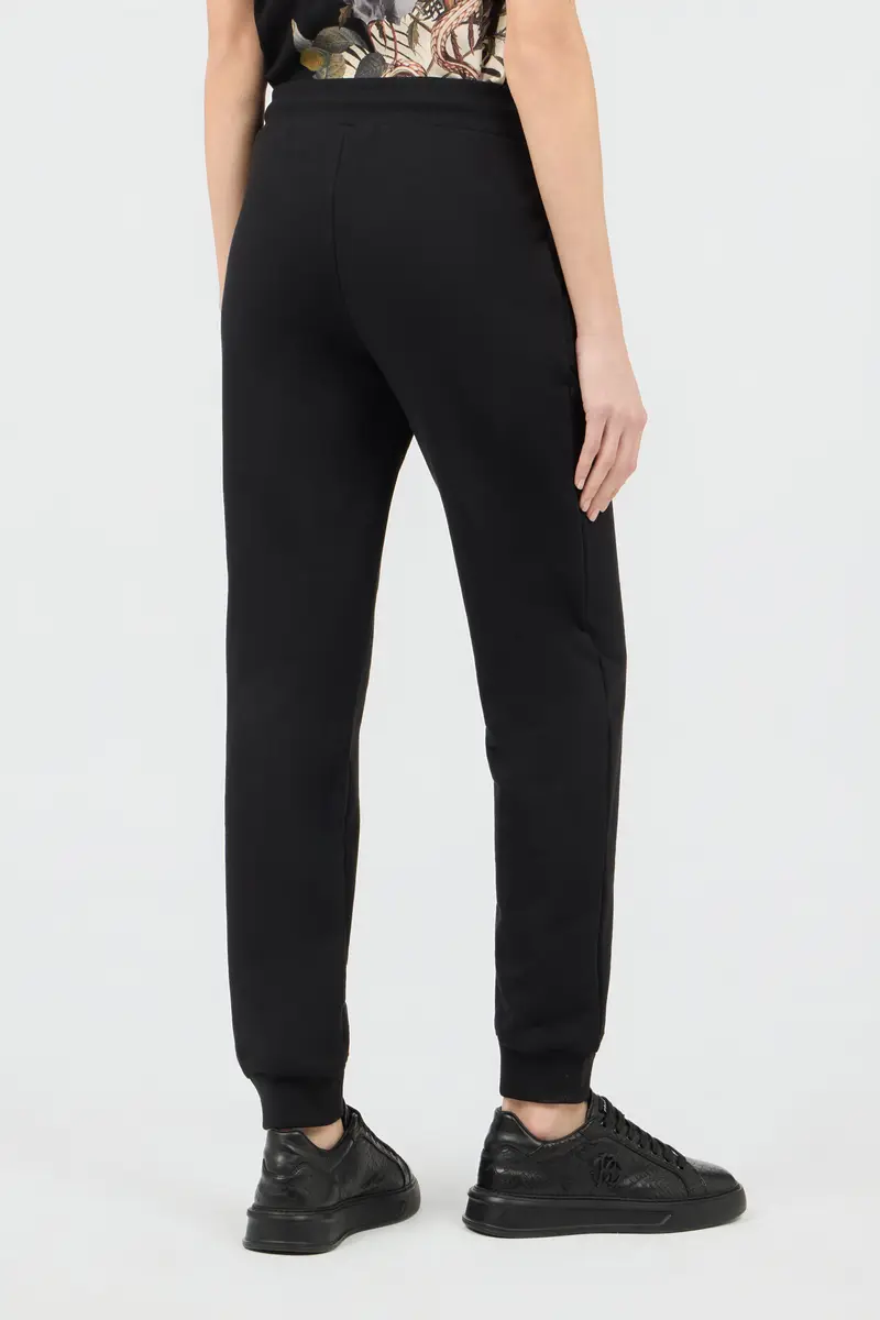 Roberto Cavalli Black Cotton Joggers with Monogram RC | Thumbnail 3