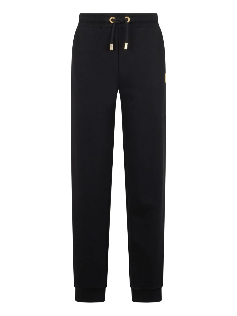 Roberto Cavalli Black Cotton Joggers with Monogram RC
