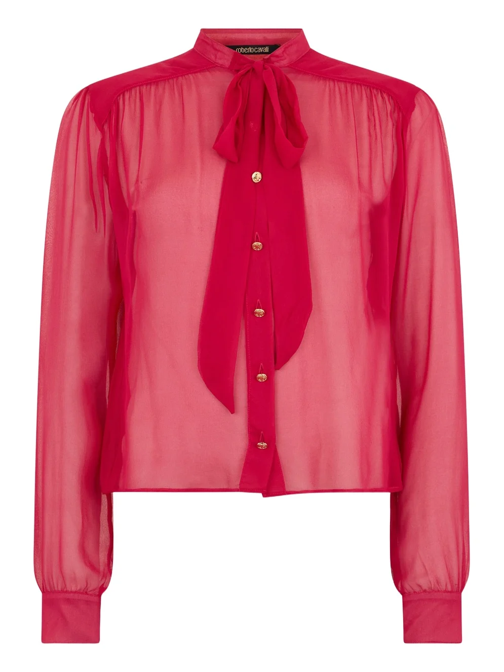 Fuchsia Tie-Neck Shirt Fuchsia Tie-Neck Shirt