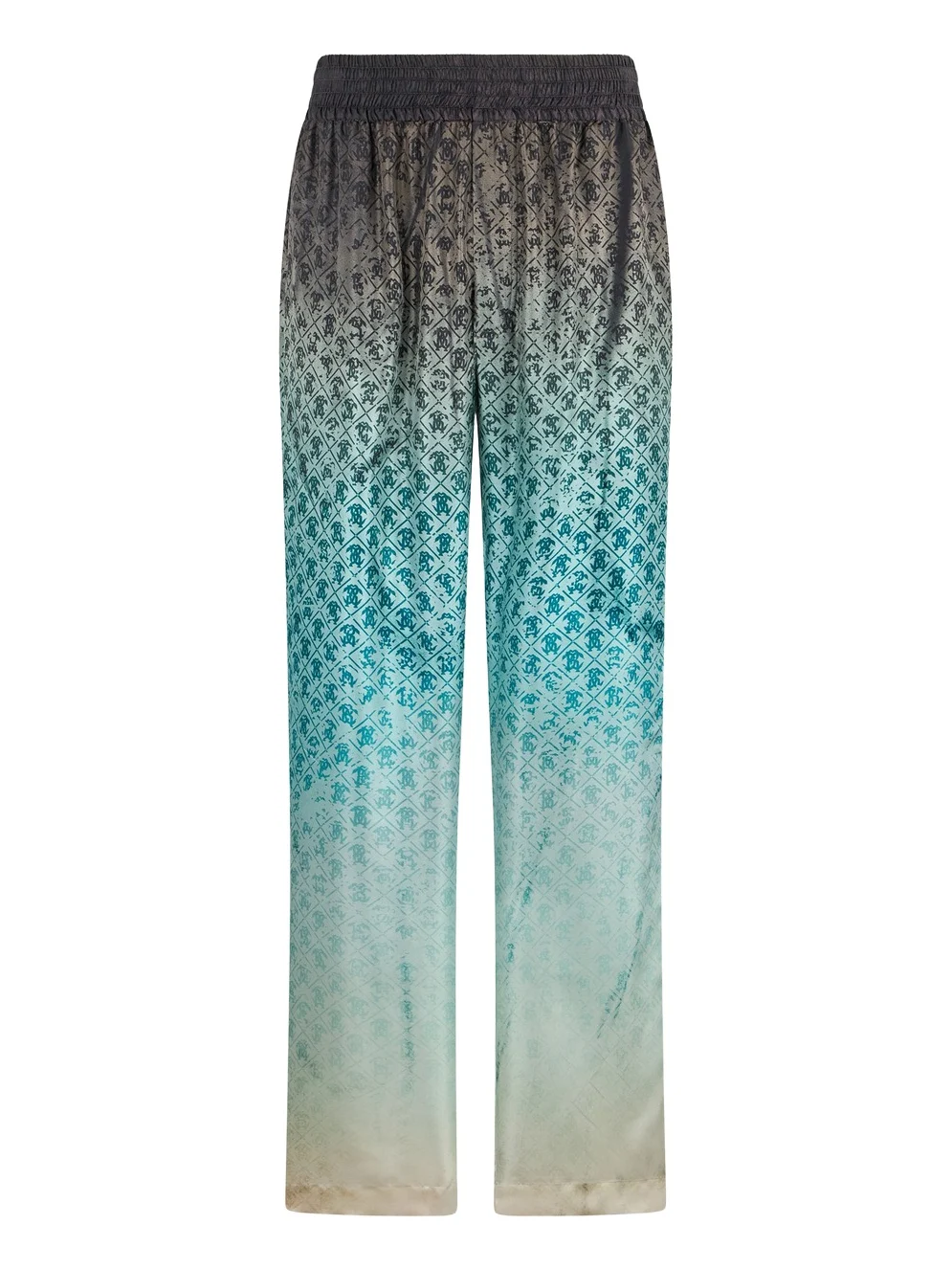 Monogram Print Silk Trousers Monogram Print Silk Trousers
