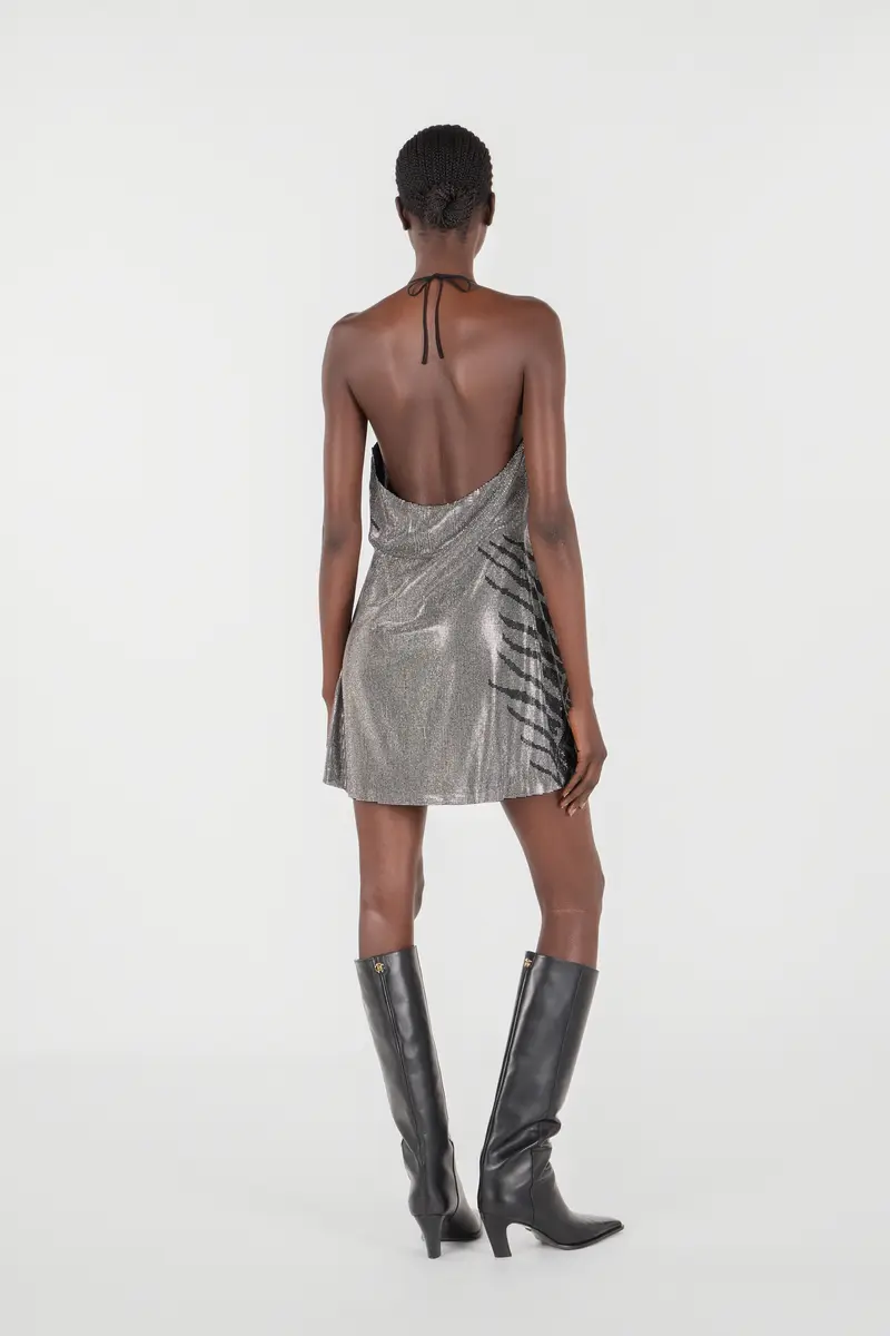 Roberto Cavalli Mini Dress With White Tigress Print | Thumbnail 3