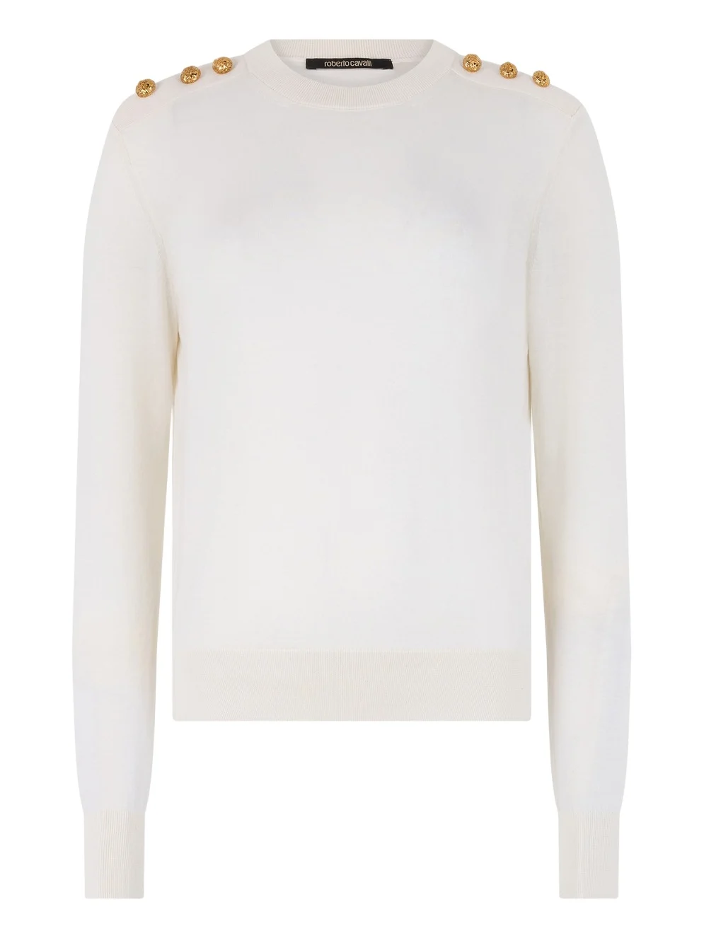 Roberto Cavalli Sweater with gold buttons