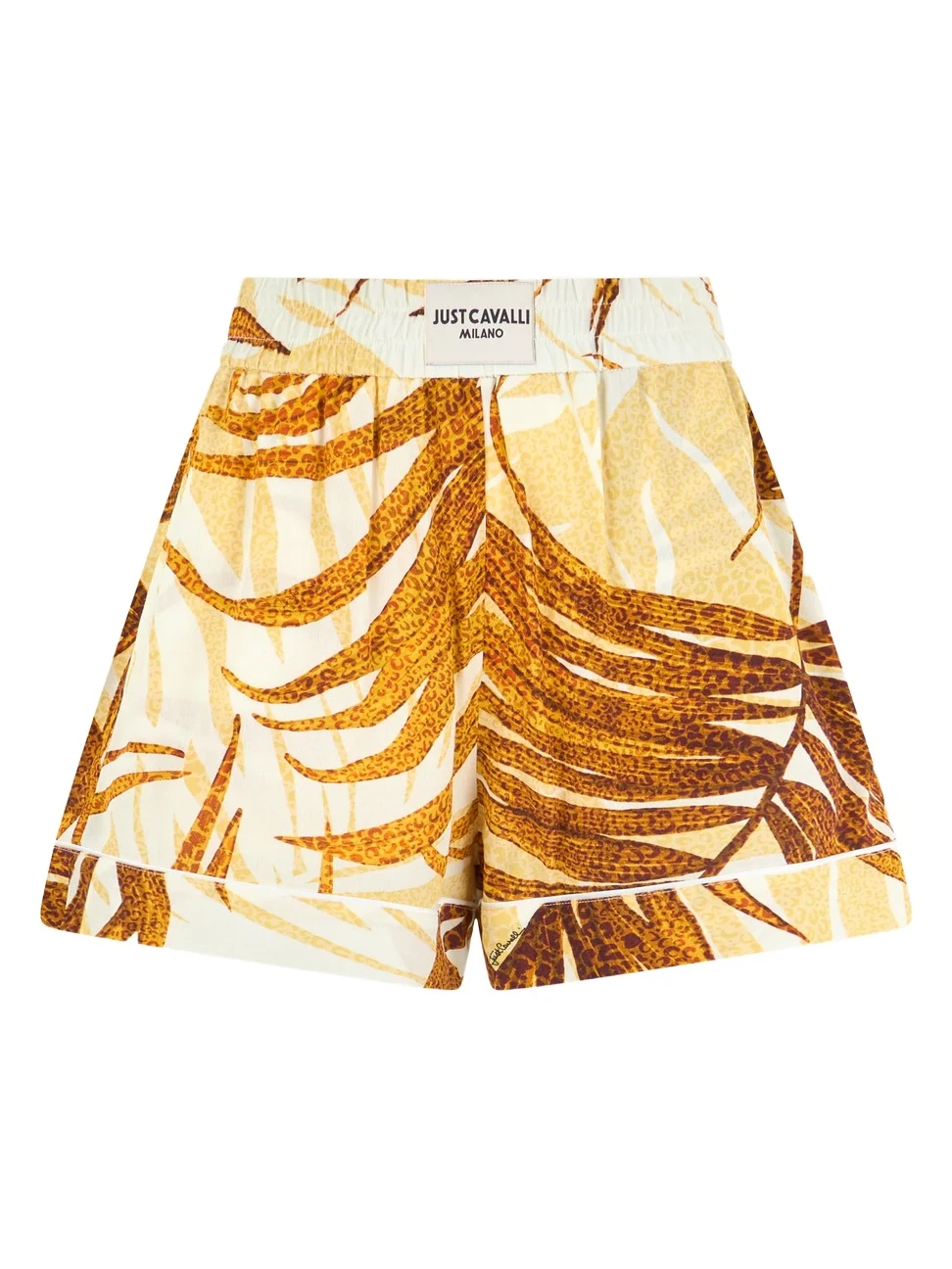 Golden Palm Print Shorts