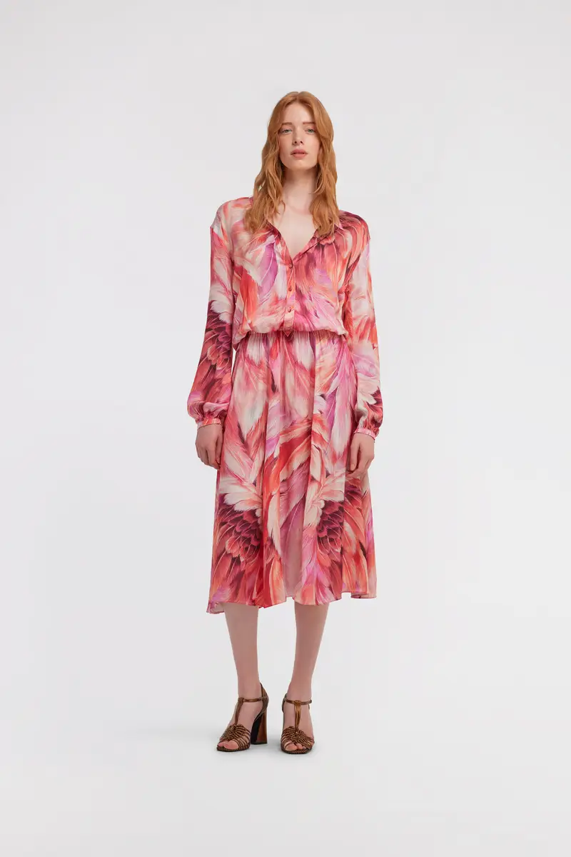 Roberto Cavalli Long dress Plumage print | Thumbnail 2 Roberto Cavalli Long dress Plumage print | Thumbnail 2