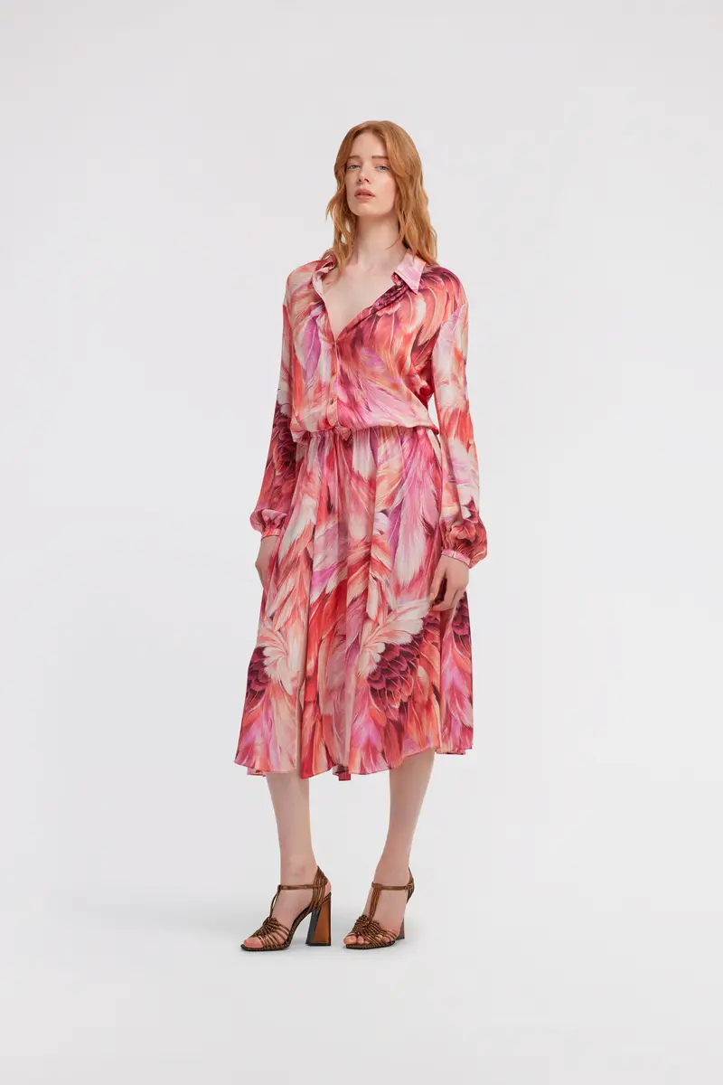 Roberto Cavalli Long dress Plumage print | Thumbnail 4 Roberto Cavalli Long dress Plumage print | Thumbnail 4