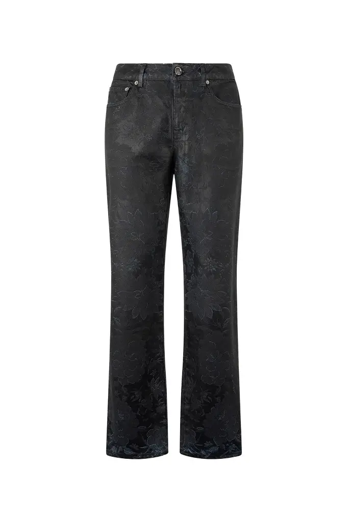 Roberto Cavalli Jeans With Floral Pattern And Discoloration | Image 1 Roberto Cavalli Jeans With Floral Pattern And Discoloration | Image 1