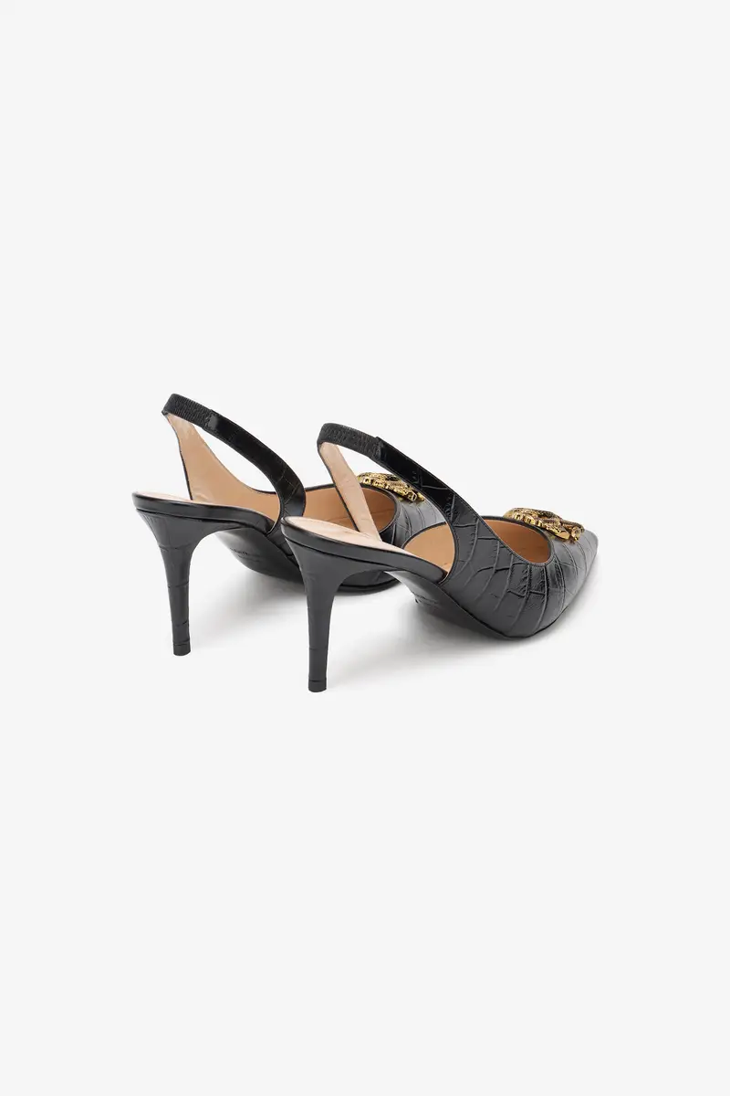 Roberto Cavalli Croc-Effect Print Shoes Sling Back | Thumbnail 3