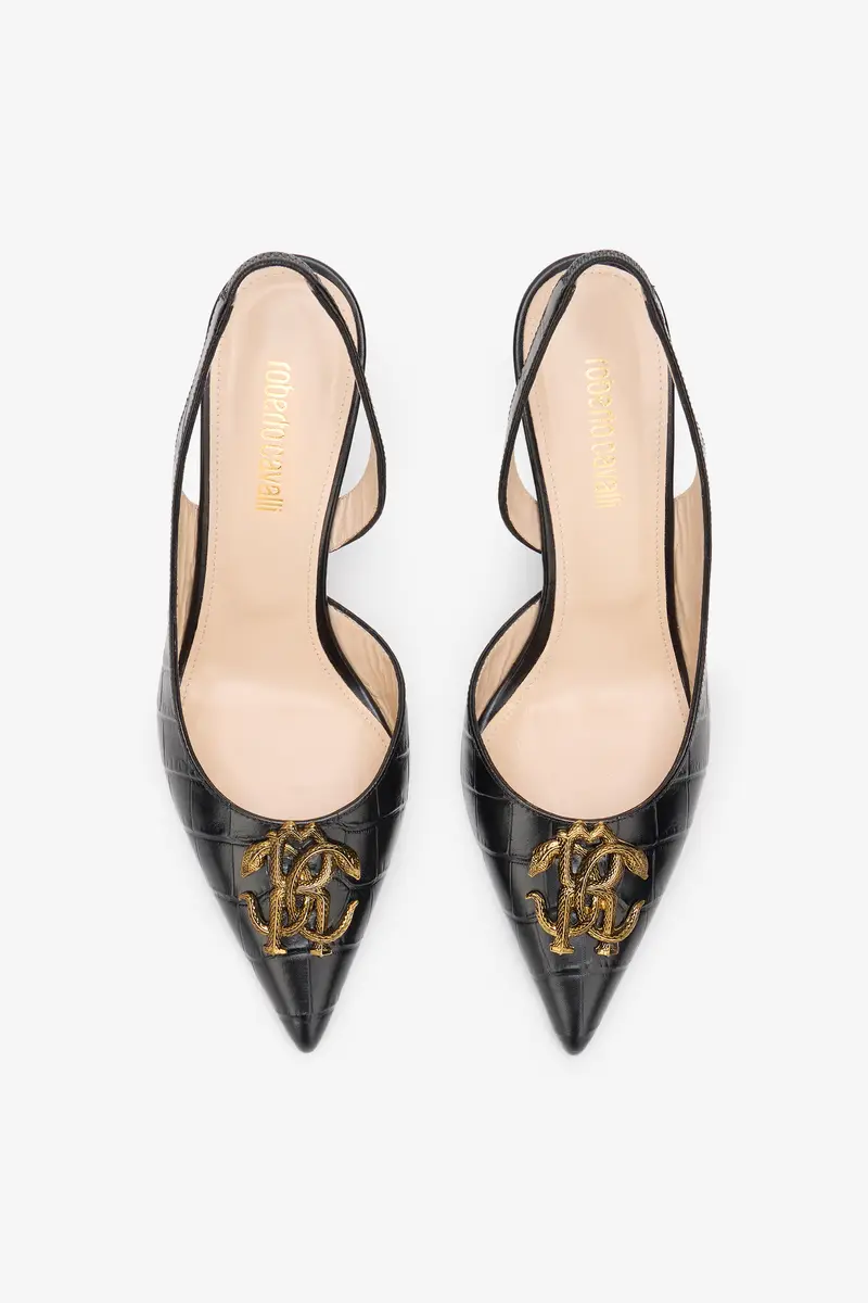 Roberto Cavalli Croc-Effect Print Shoes Sling Back | Thumbnail 4