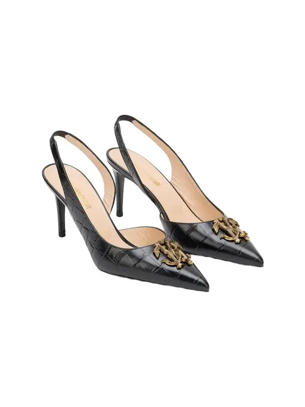 Croc-Effect Print Shoes Sling Back Croc-Effect Print Shoes Sling Back