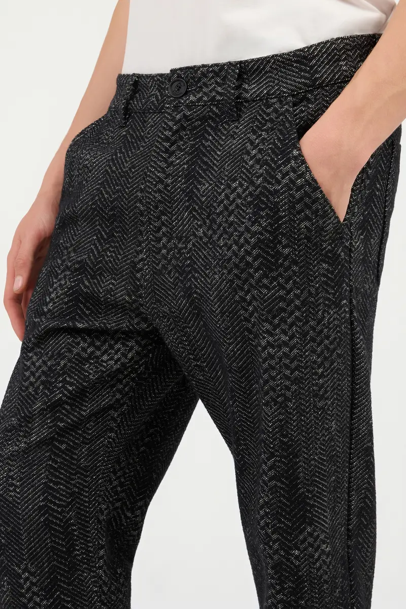 Roberto Cavalli Black Textured Trousers | Thumbnail 5