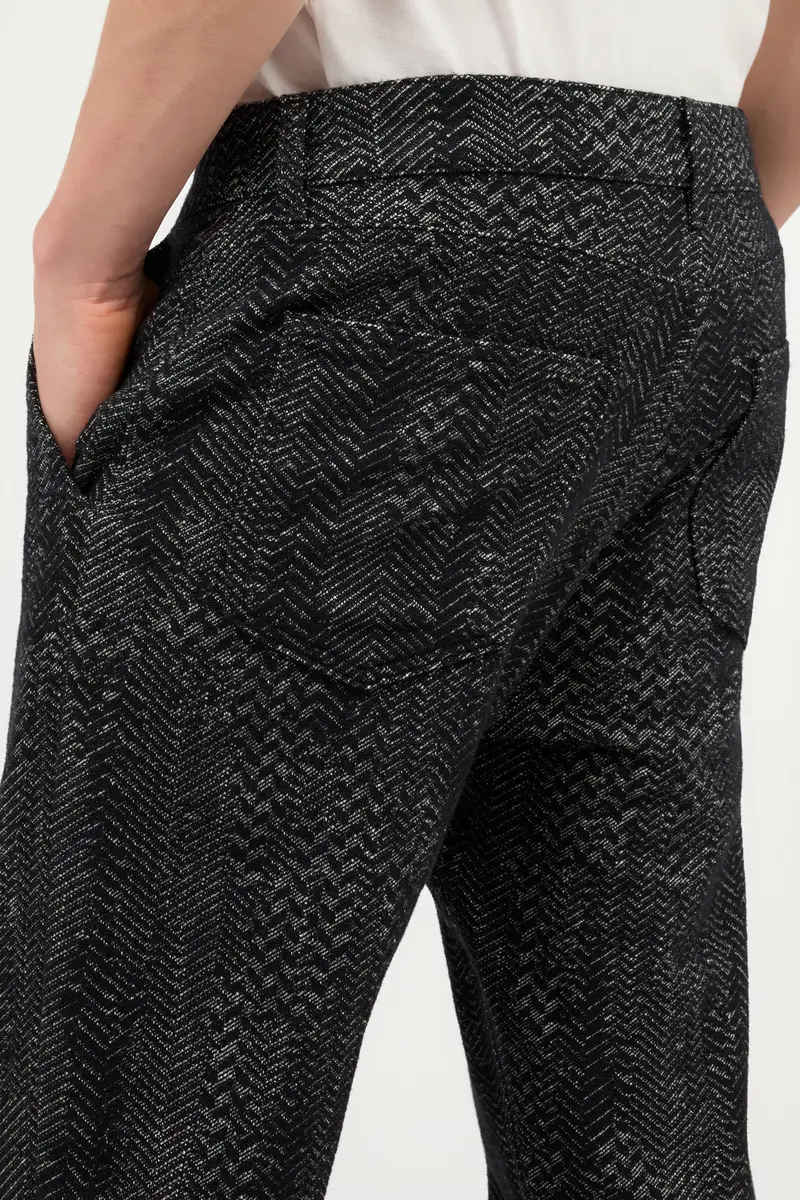 Roberto Cavalli Black Textured Trousers | Thumbnail 6