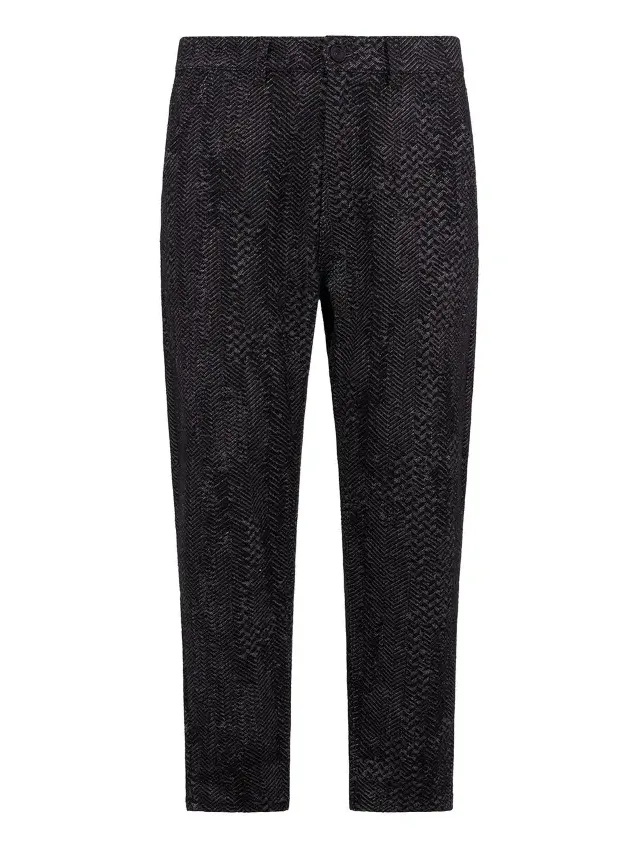 Black Textured Trousers Black Textured Trousers