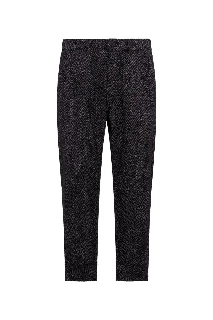 Roberto Cavalli Black Textured Trousers | Image 1 Roberto Cavalli Black Textured Trousers | Image 1