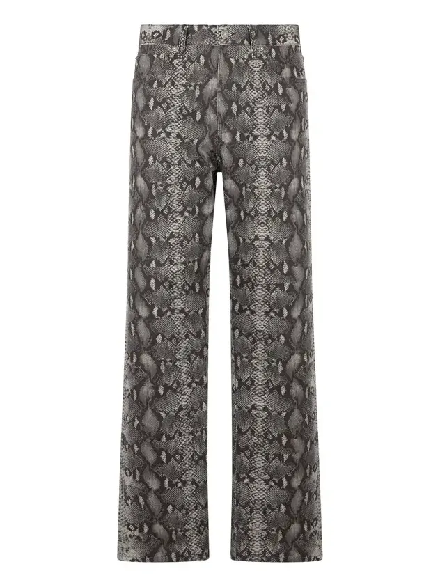 Python Print Denim Jeans Python Print Denim Jeans