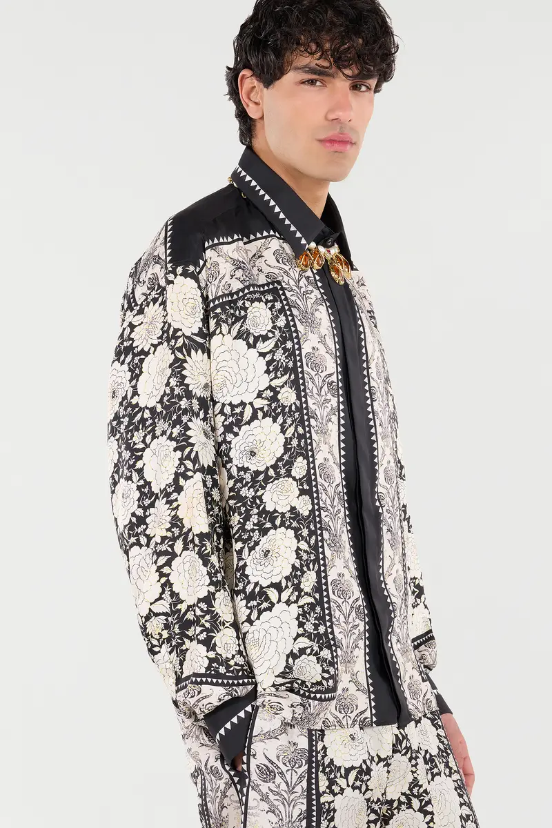 Roberto Cavalli Silk Shirt With Floral Print | Thumbnail 6 Roberto Cavalli Silk Shirt With Floral Print | Thumbnail 6
