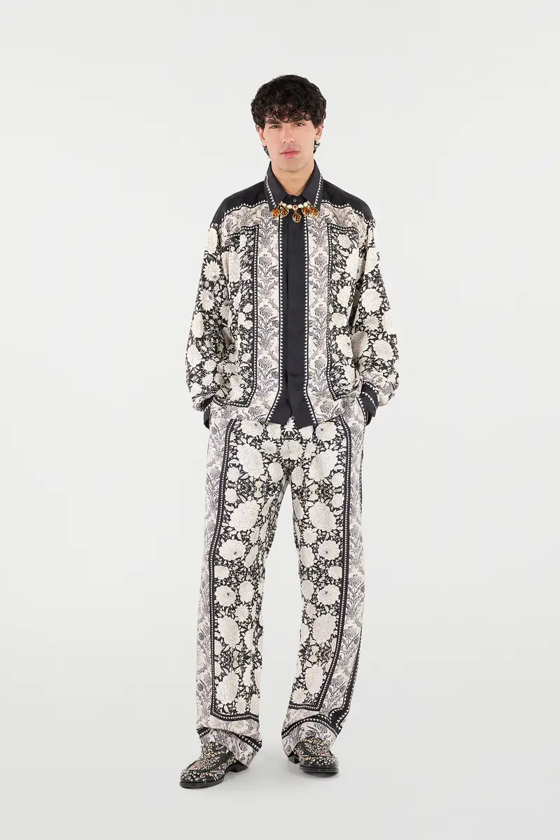 Roberto Cavalli Silk Shirt With Floral Print | Thumbnail 7 Roberto Cavalli Silk Shirt With Floral Print | Thumbnail 7