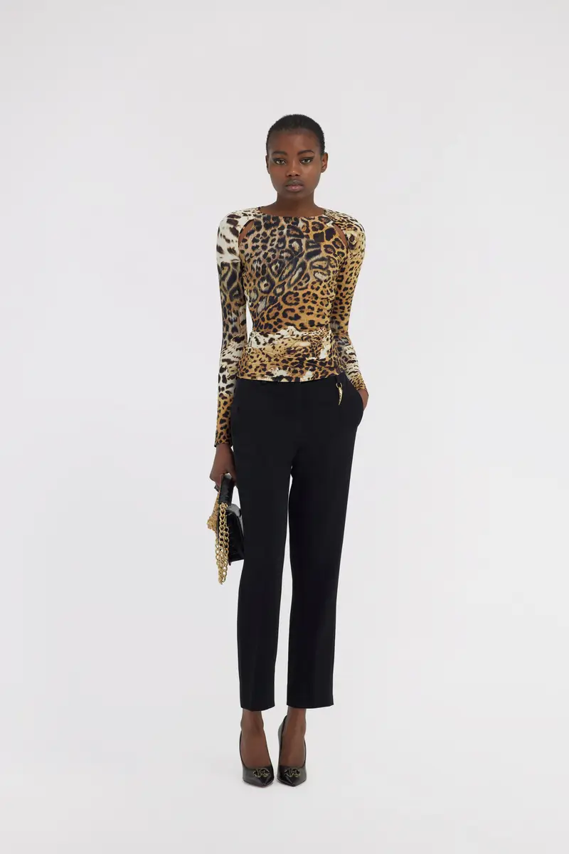 Roberto Cavalli Long-sleeved T-shirt with Jaguar Skin print | Thumbnail 6
