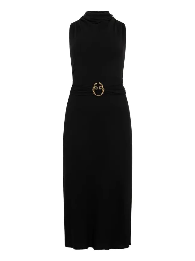 Midi Dress with Snake Detail