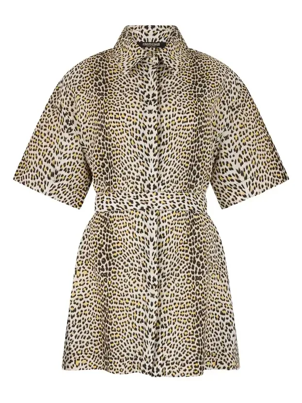 Pop Jaguar Print Mini Dress Pop Jaguar Print Mini Dress