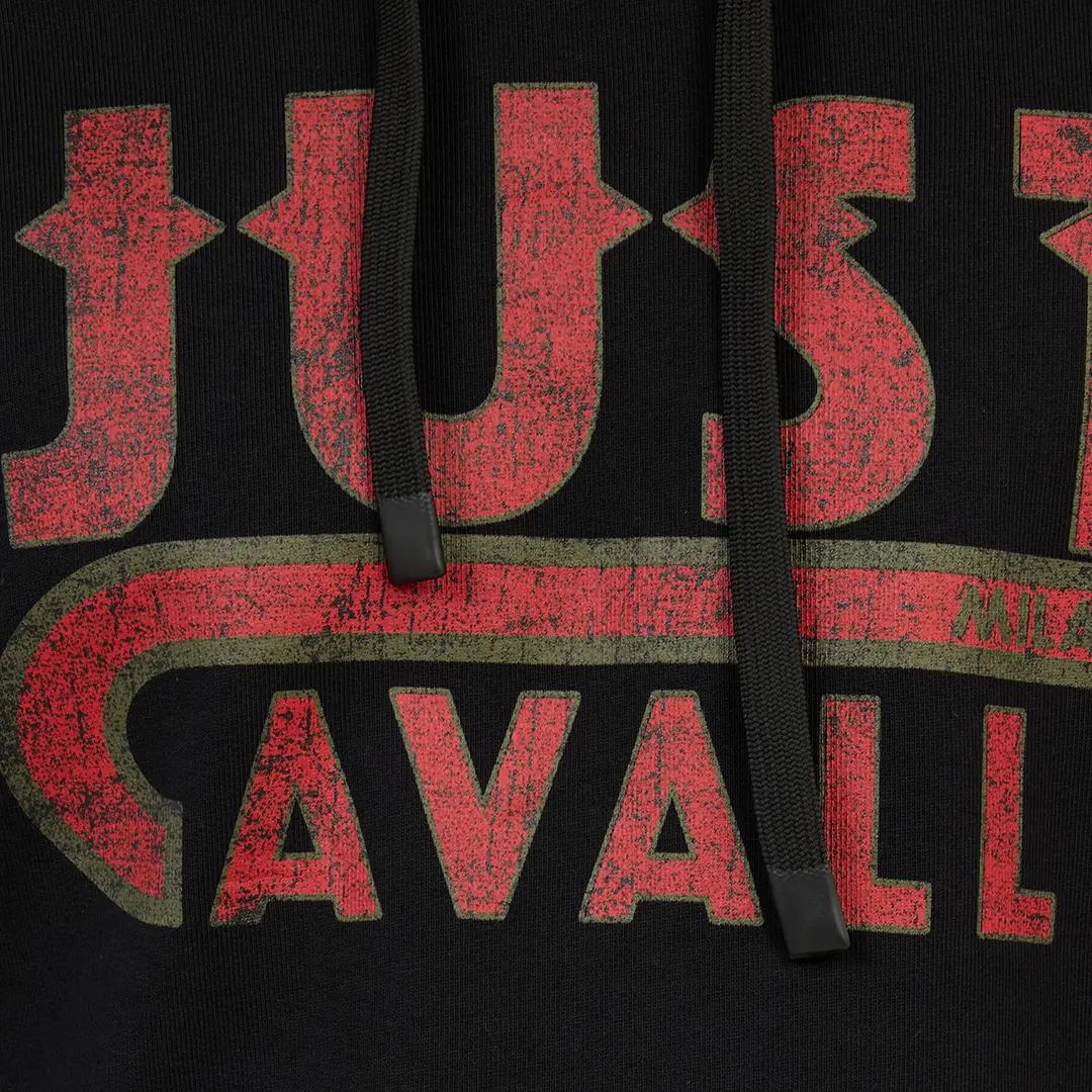 Roberto Cavalli Black Hoodie With Logo Print | Thumbnail 4 Roberto Cavalli Black Hoodie With Logo Print | Thumbnail 4
