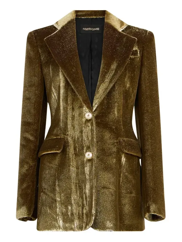 Gold Velvet Blazer