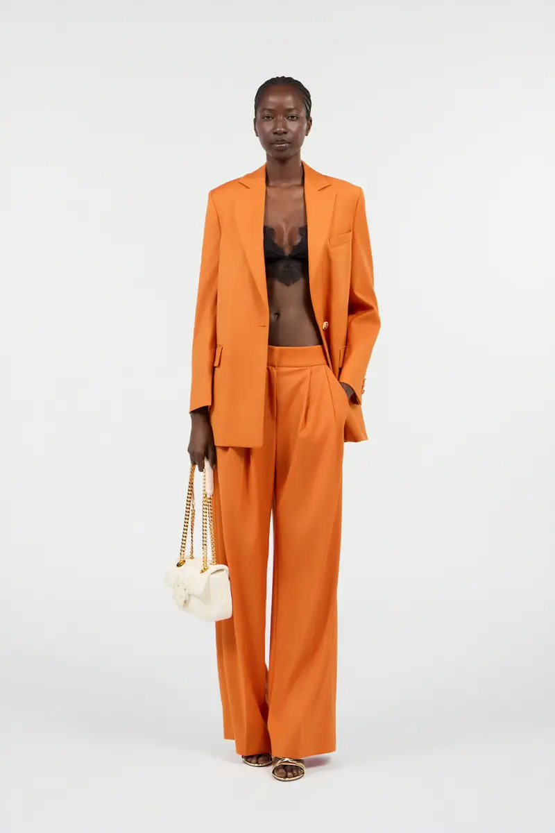 Roberto Cavalli Orange Single-Breasted Jacket with Logo Strap | Thumbnail 7 Roberto Cavalli Orange Single-Breasted Jacket with Logo Strap | Thumbnail 7