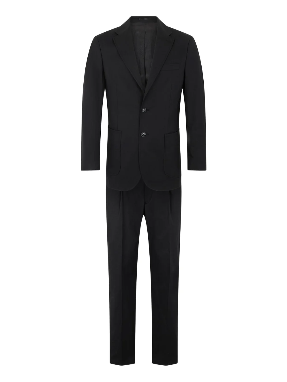 Roberto Cavalli Black Cotton Suit