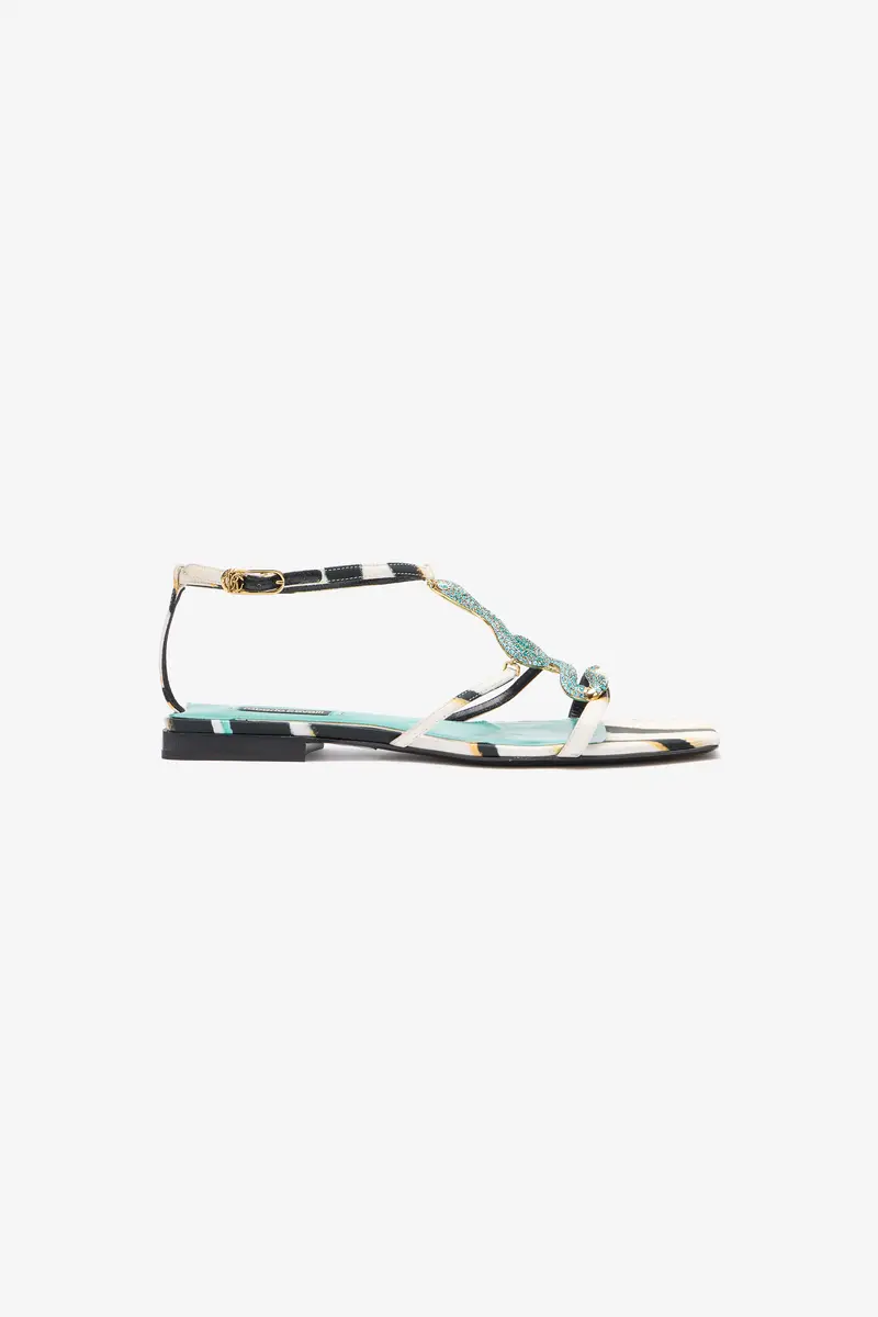 Roberto Cavalli Ray of Sea Print Sandal | Thumbnail 2 Roberto Cavalli Ray of Sea Print Sandal | Thumbnail 2